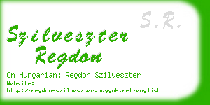 szilveszter regdon business card